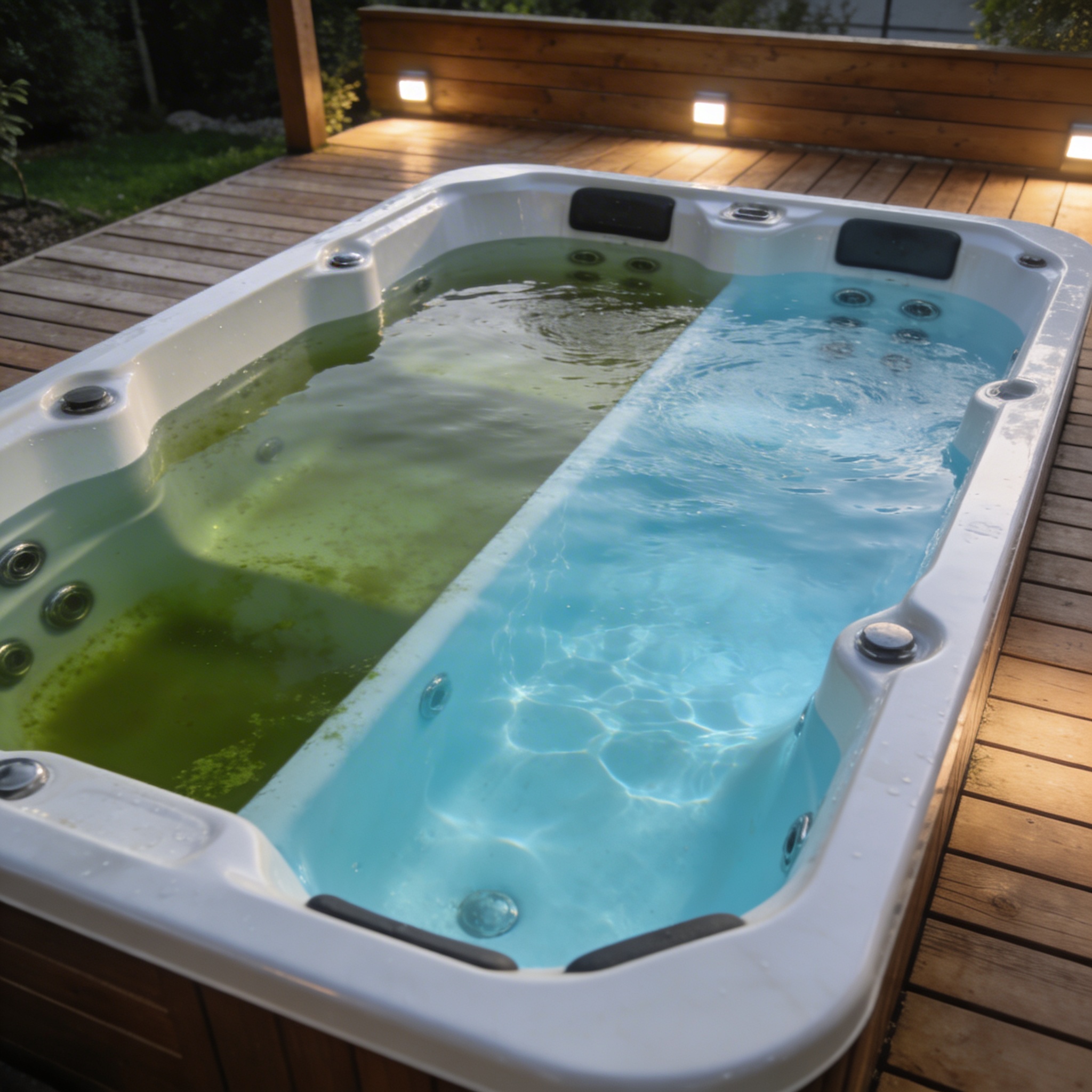 Pourquoi l'eau du spa verdit ?